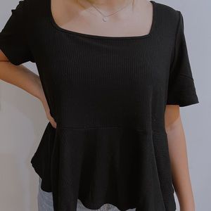 straight cut black top